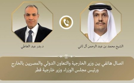 وزير الخارجية يتواصل هاتفيا مع نظيره القطري لبحث آخر التطورات الإقليمية