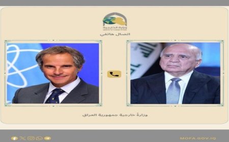 وزير الخارجية العراقي يؤكد لجروسي تمسك بغداد بعدم توسيع الحرب وتعزيز الاستقرار في المنطقة