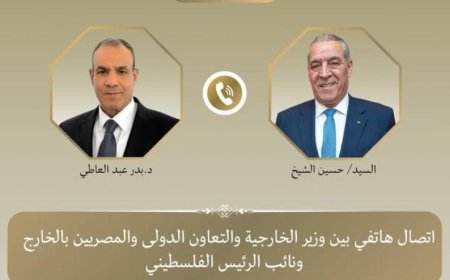 وزير الخارجية يناقش مع نائب رئيس دولة فلسطين سبل تنفيذ خطة ترامب للسلام