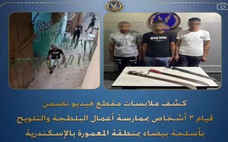 القبض على ثلاثة جناة بتهمة البلطجة واستخدام أسلحة بيضاء في الإسكندرية