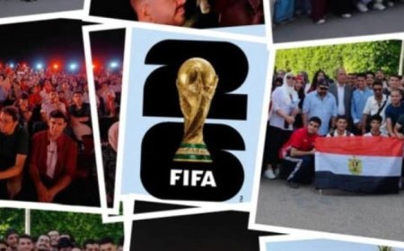 طلاب جامعة القاهرة يحتفلون بتعادل المنتخب الوطني مع بلجيكا في كأس العالم