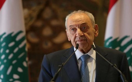 رئيس مجلس النواب اللبناني يعلن التزام لبنان وحزب الله بوقف إطلاق النار