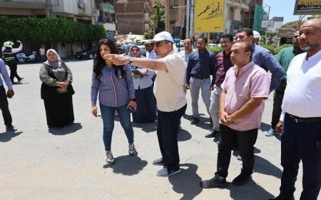 محافظ المنيا يزور ميداني المحطة ولوتس لتفقد أعمال التطوير والمشروعات الجديدة