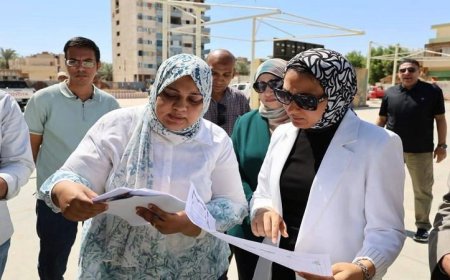 محافظ الوادي الجديد ترصد تقدم أعمال تطوير أرض المعارض في الخارجة