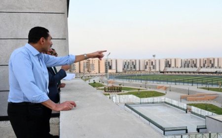 وزير الشباب والرياضة يقوم بجولة تفقدية للمنشآت الرياضية والشبابية في مدينة 6 أكتوبر الجديدة