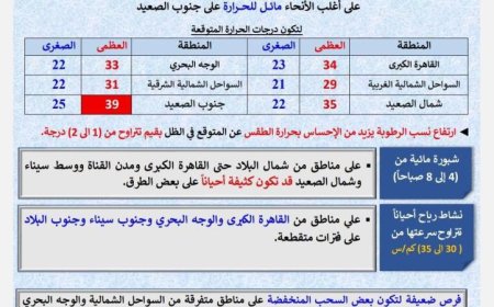 الأرصاد الجوية تحذر من طقس حار ورطب مع شبورة مائية على الطرق اليوم