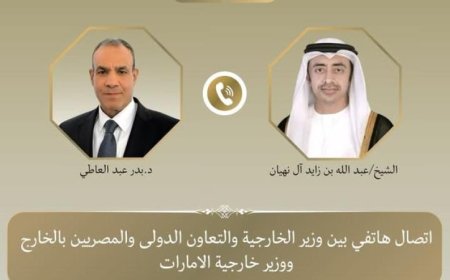 وزير الخارجية يناقش مع نظيره الإماراتي أحدث التطورات الإقليمية عبر الهاتف