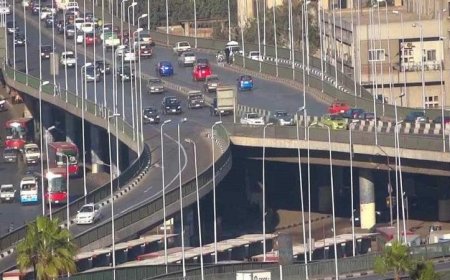 غلق جزئي وكلي لمنازل ومطالع كوبري 6 أكتوبر لتنفيذ أعمال الصيانة على مراحل