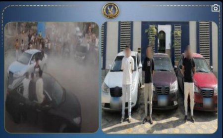تفاصيل مثيرة حول فيديو يبرز استعراض ثلاثة سائقين لمهاراتهم في سياراتهم الملاكي