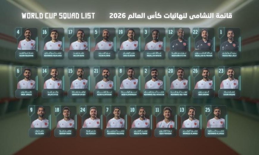 قائمة منتخب الأردن في المونديال تتصدر الأخبار مع بث جماهيري للمباريات عبر شاشات عملاقة