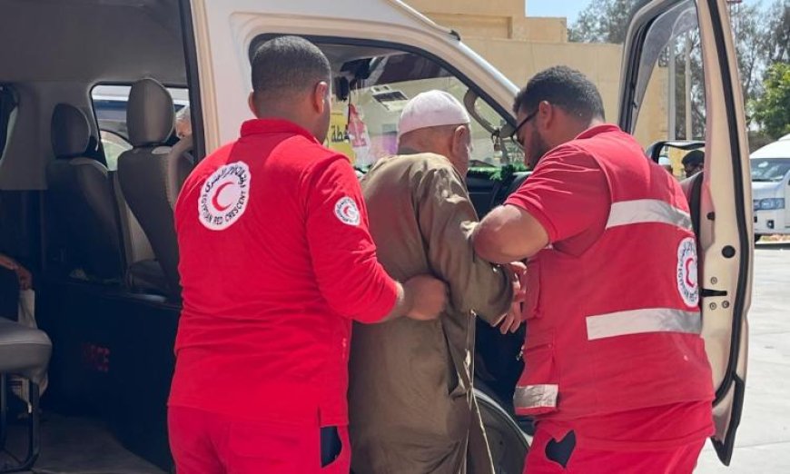 الهلال الأحمر المصري يستقبل دفعة جديدة من المصابين الفلسطينيين تضم 47 شخصا