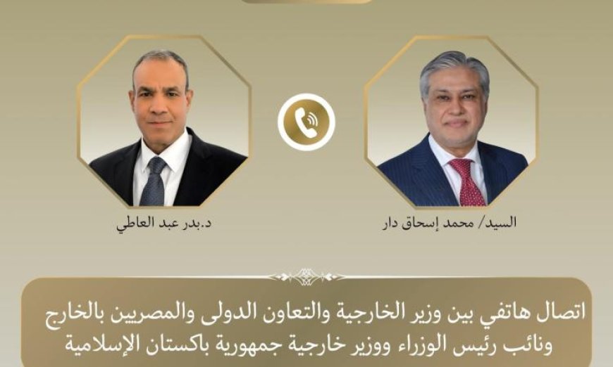 وزير الخارجية يتواصل مع نظيره الباكستاني لبحث التطورات الإقليمية وسبل خفض التصعيد