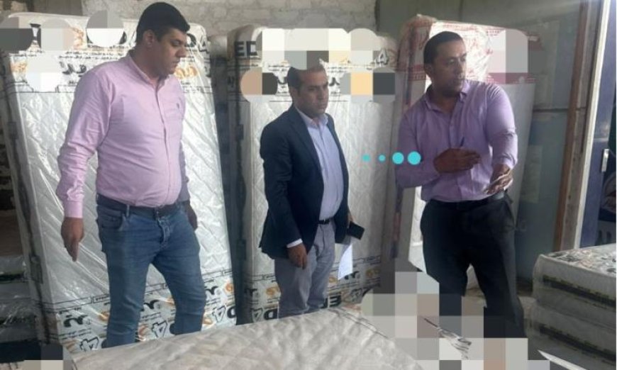ضبط مصنع غير قانوني لإنتاج المراتب من مواد مجهولة المصدر في القليوبية