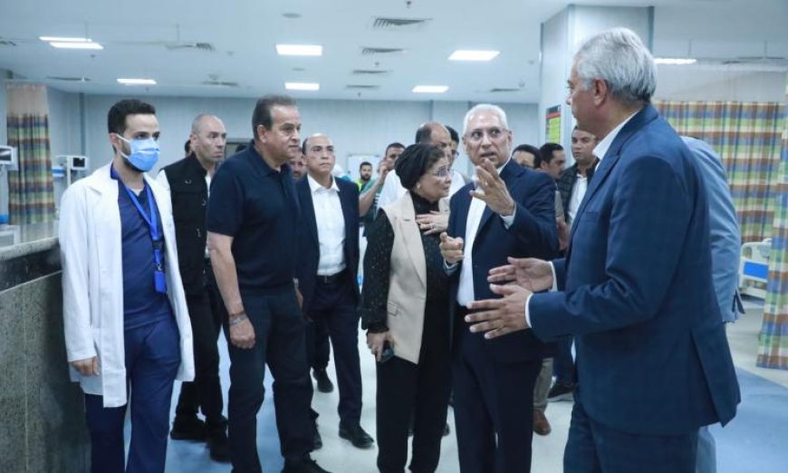 وزير الصحة يقوم بزيارة ميدانية لمستشفى الكبد والجهاز الهضمي الثلاثي في المنيا لتعزيز الرعاية الصحية