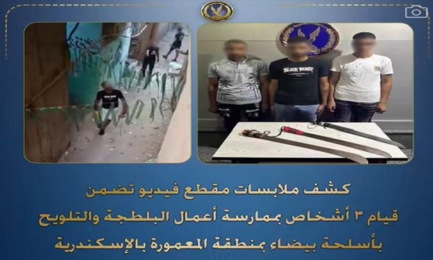 القبض على ثلاثة جناة بتهمة البلطجة واستخدام أسلحة بيضاء في الإسكندرية