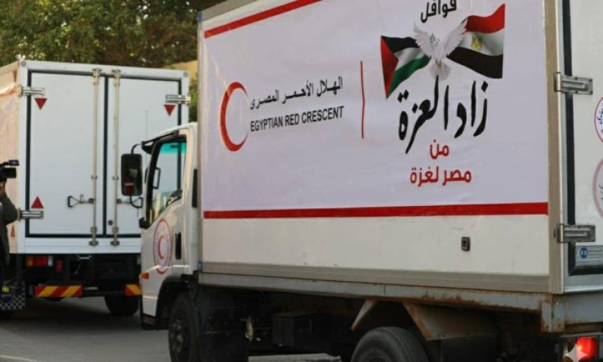 قافلة إنسانية جديدة رقم 216 تصل إلى الفلسطينيين في قطاع غزة لتعزيز الإغاثة