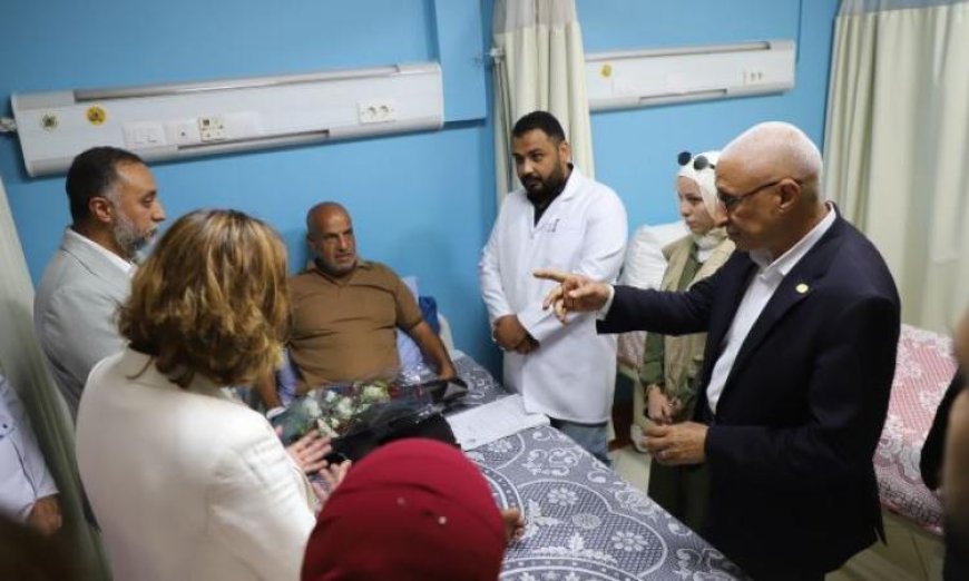 أعضاء لجنة الشؤون الخارجية في مجلس النواب الهولندي يزورون مستشفى العريش العام لتقييم أوضاعه