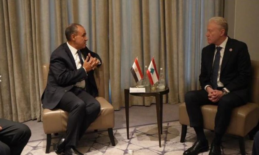 وزير الخارجية المصري يعبر عن دعم بلاده التام للبنان في مواجهة التحديات الكبرى