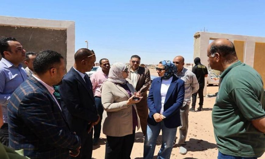 محافظ الوادي الجديد تراقب تقدم مشروع محطة مياه الشرب في شمال باريس