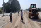 محافظ الجيزة يواصل جهود تحسين طرق المنصورية ومنشأة القناطر وبرنشت بالعياط