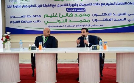 نائب محافظ الفيوم يشارك في ورشة عمل حول أفضل طرق التعامل مع تسرب الغاز
