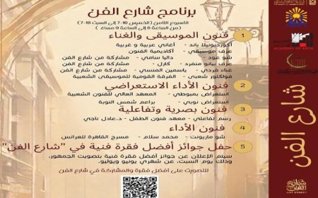 أكاديمية الفنون تحتفل بالأسبوع الثامن من برنامج شارع الفن المتجدد