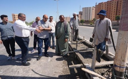 محافظ أسيوط يتفقد تقدم أعمال تطوير الطريق الدائري من كمين الجامعة حتى عرب المدابغ