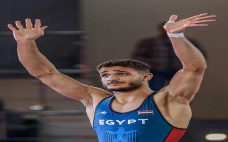 مصطفى علم الدين يفوز بالميدالية الذهبية في بطولة بودابست العالمية للمصارعة
