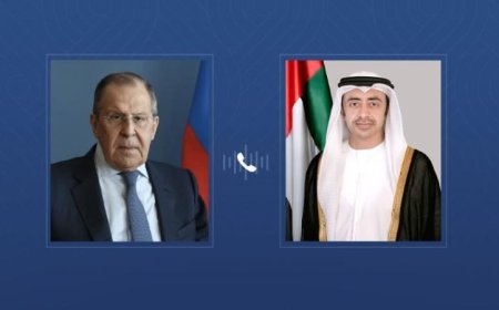 وزيرا خارجية الإمارات وروسيا يتأهبان لمناقشة التطورات الإقليمية والدولية عبر اتصال هاتفي