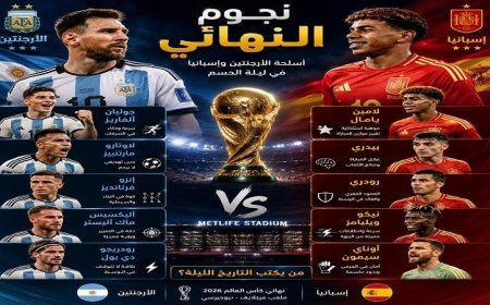 نجوم النهائي يكشفون عن أسلحة الأرجنتين وإسبانيا في ليلة الحسم المرتقبة