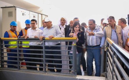 وزيرة الإسكان ومحافظ مطروح يزوران رافع مياه الشرب في مشروع ابني بيتك لتعزيز البنية التحتية