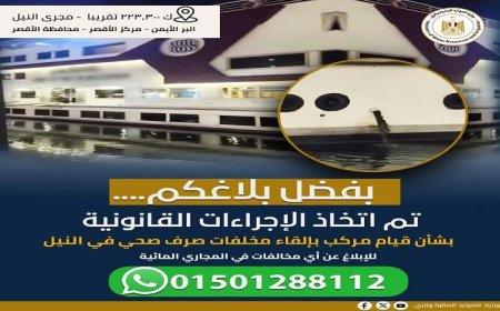الإجراءات القانونية ضد العائمة المخالفة لحماية نهر النيل