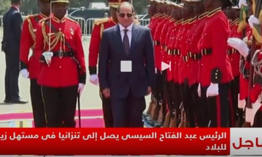 الرئيس السيسي يصل إلى تنزانيا وسط مراسم استقبال رسمية مهيبة