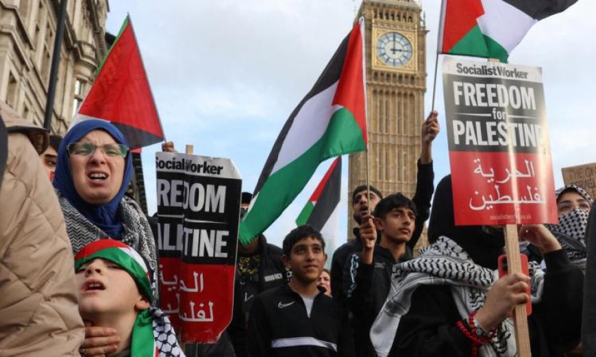 احتجاجات فلسطينية تعم لندن للمطالبة بفرض عقوبات على إسرائيل من قبل آندي بيرنهام