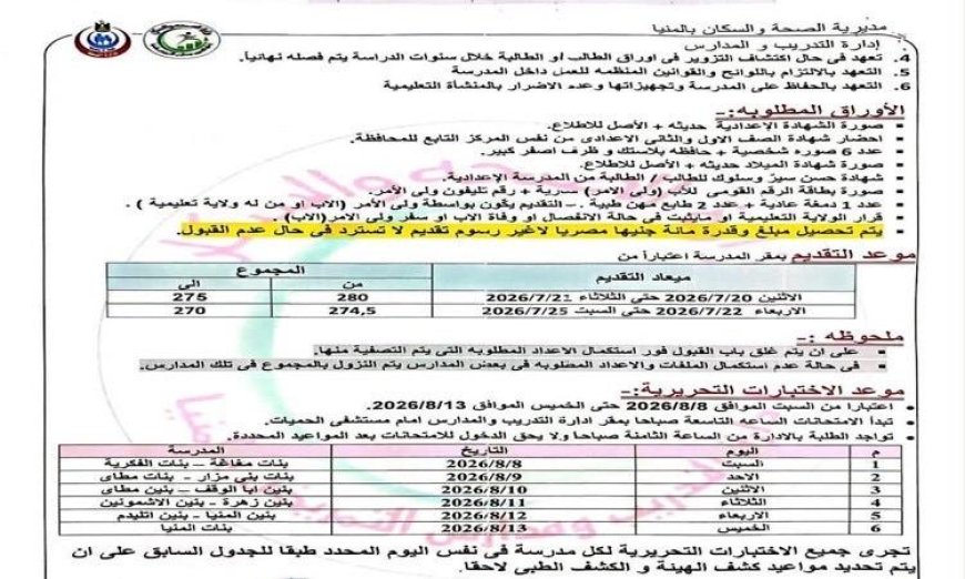 التقديم لمراكز التمريض بالمنيا يبدأ غدًا وفرصتك الآن