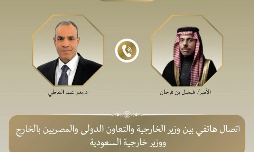 وزير الخارجية يناقش مع نظيره السعودي التطورات الإقليمية وطرق الحد من التصعيد