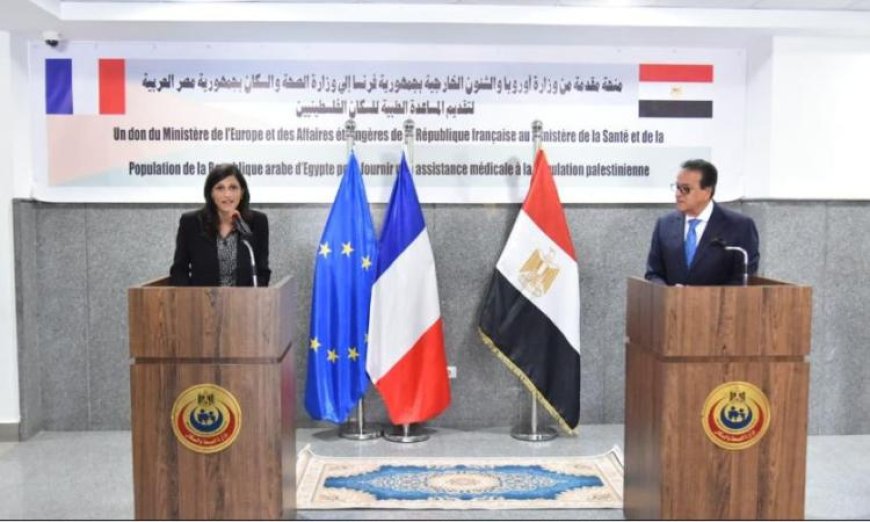 وزير الصحة يستقبل شحنة جديدة من المساعدات الطبية الفرنسية لدعم الجرحى الفلسطينيين