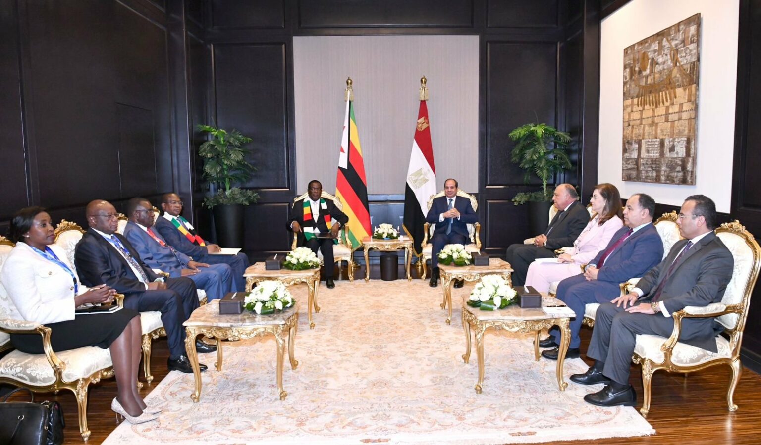 الرئيس الزيمبابوي يثمن الدور الفاعل للسيسي في معالجة القضايا الأفريقية